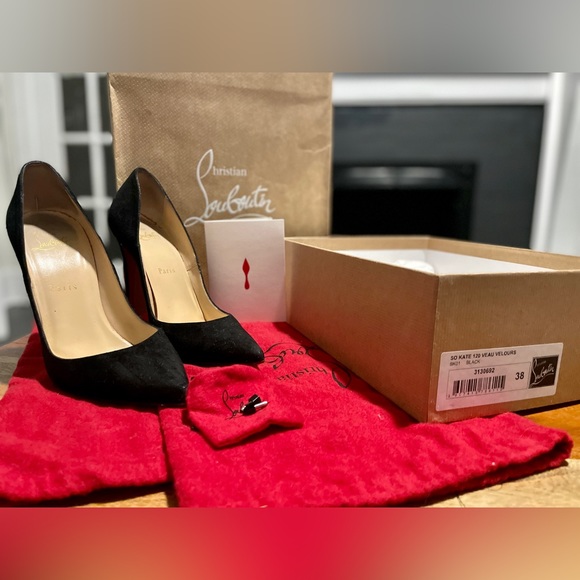 Christian Louboutin Shoes - SO KATE 120 VEAU VELOURS BLACK 38